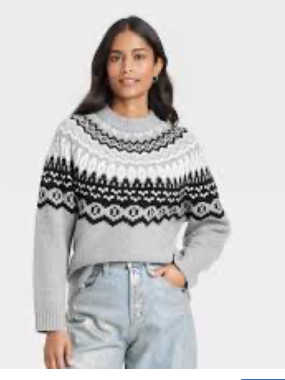 Grey Knit Sweater - Women